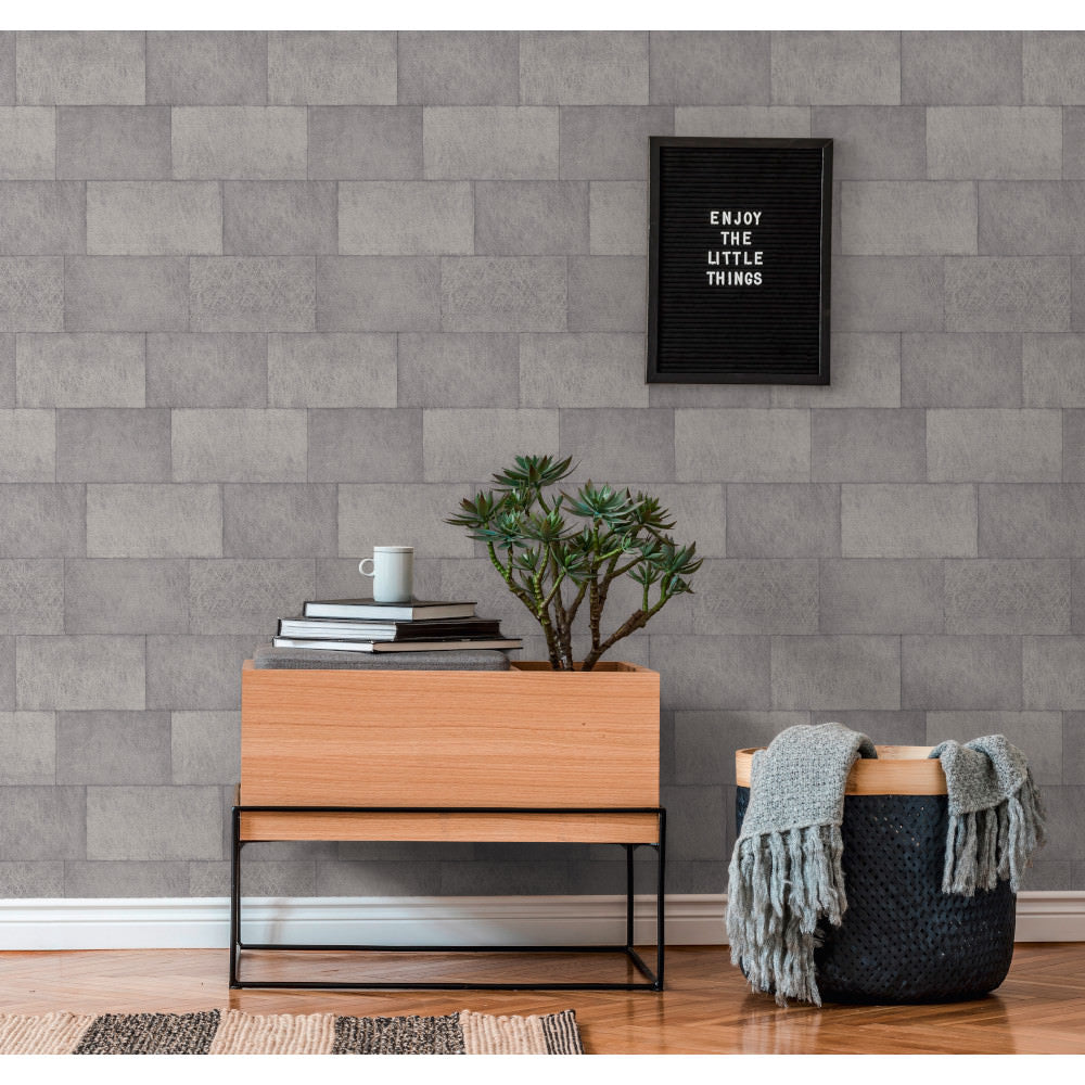 AS Creation Wallpaper 382011 Stone Effect Solid Vinyl
