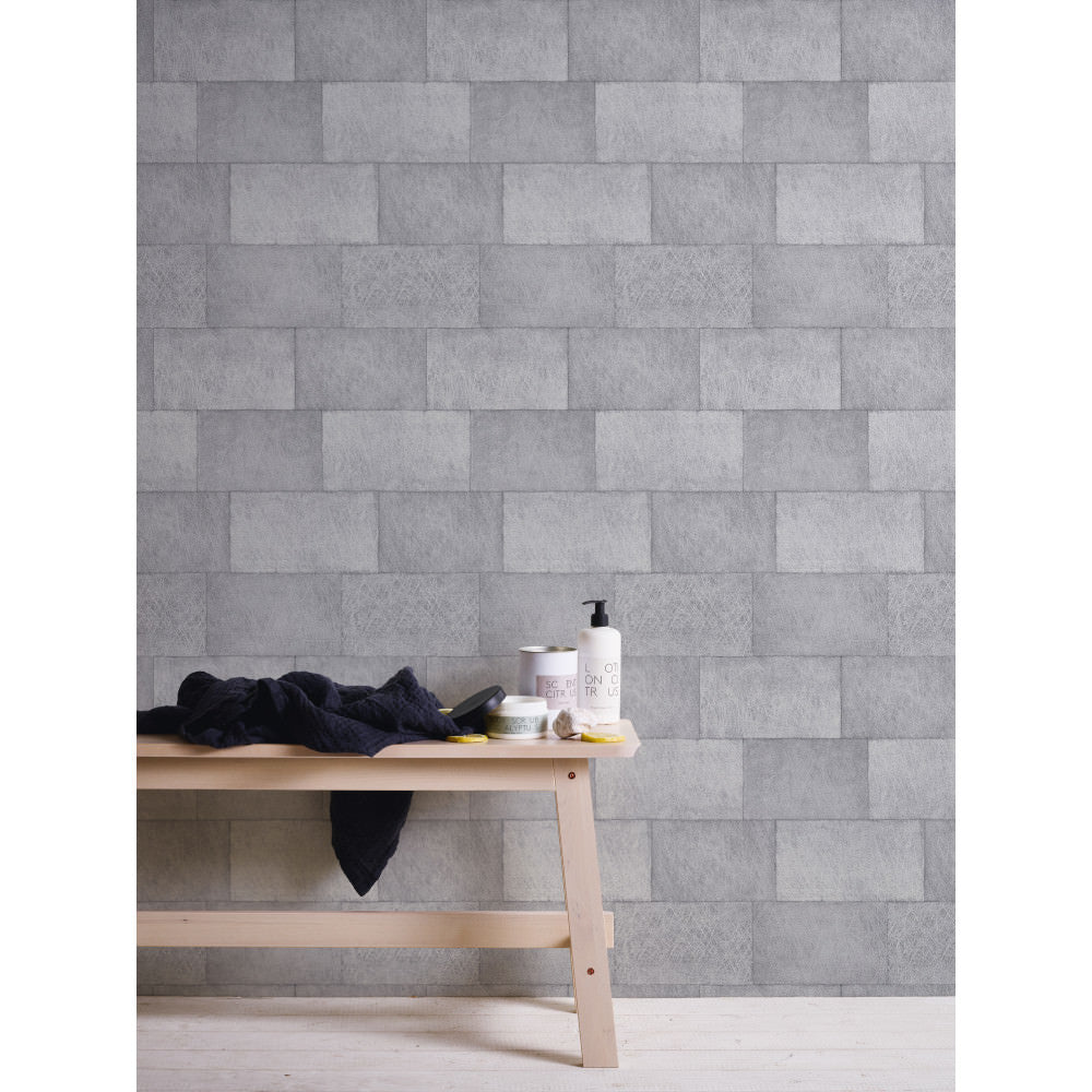 AS Creation Wallpaper 382011 Stone Effect Solid Vinyl
