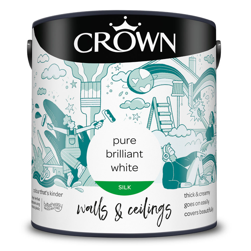 Crown Walls & Ceilings Emulsion Pure Brilliant White