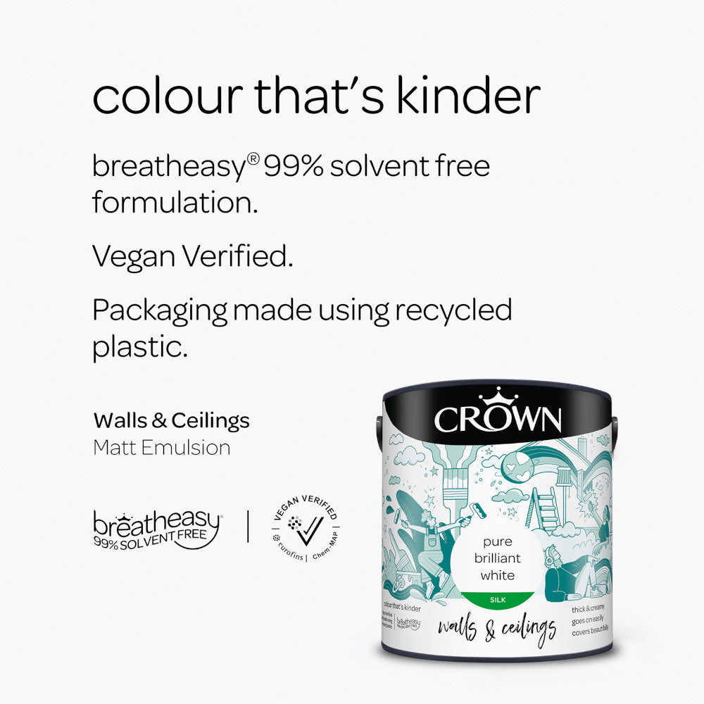Crown Walls & Ceilings Emulsion Pure Brilliant White