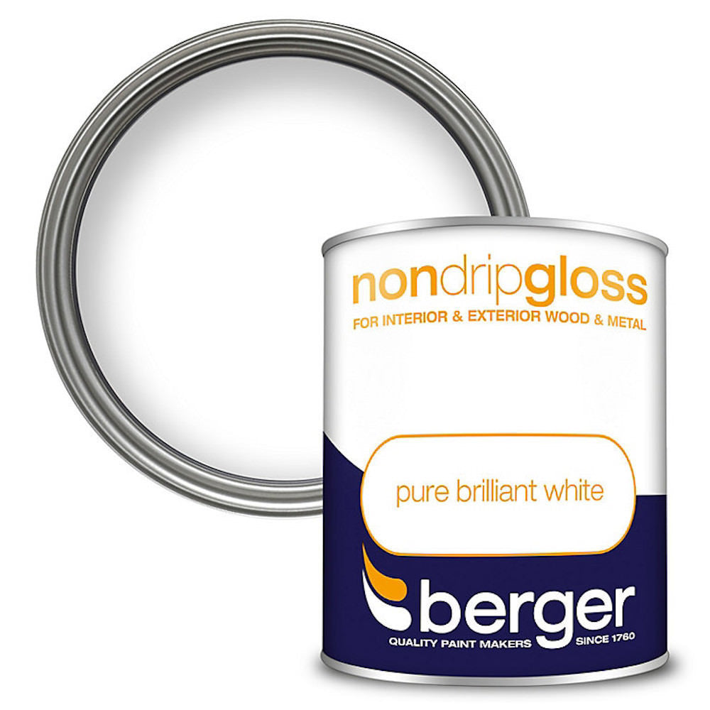 Berger Non Drip Gloss Pure Brilliant White 750ml White