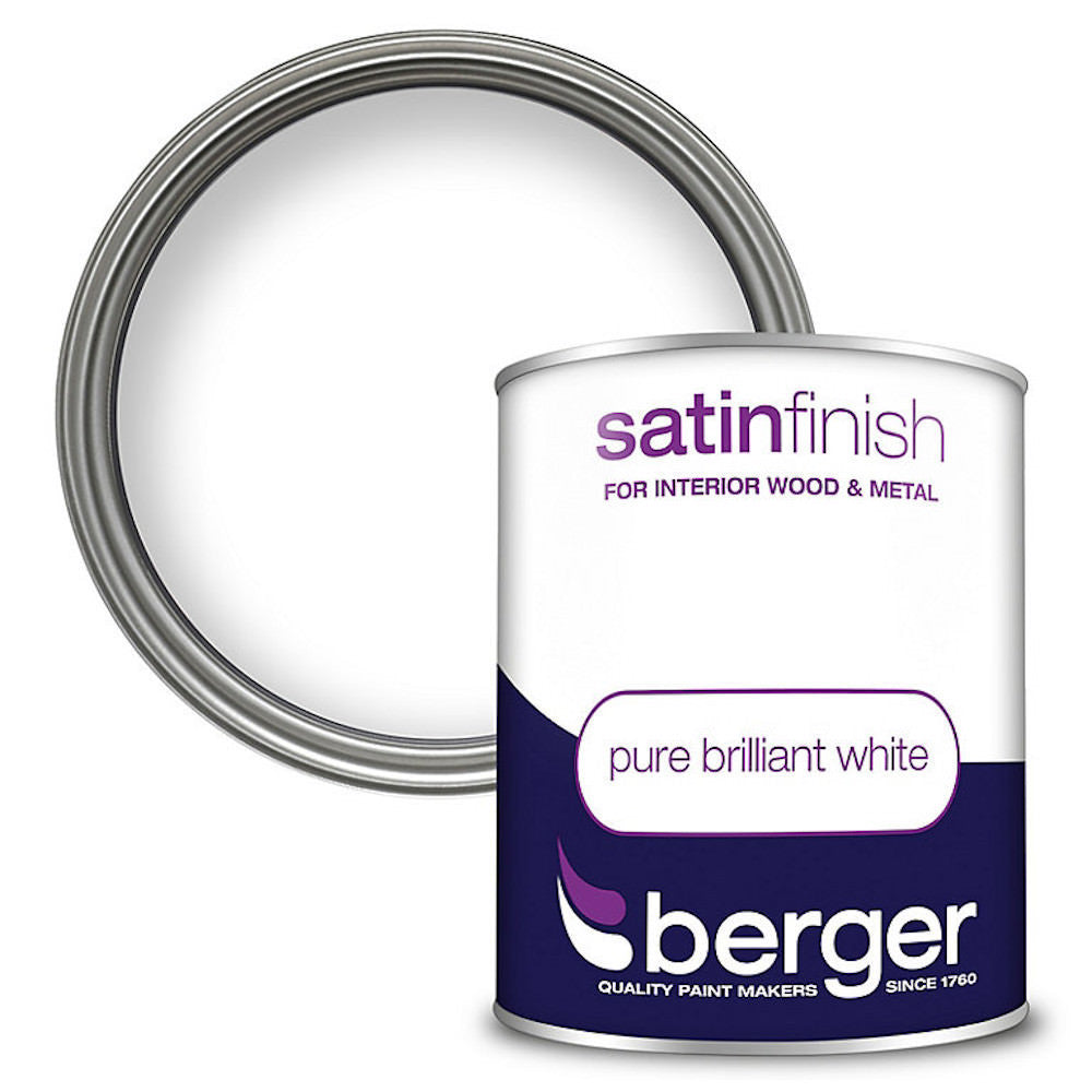 Berger Satin Sheen Pure Brilliant White 750ml White