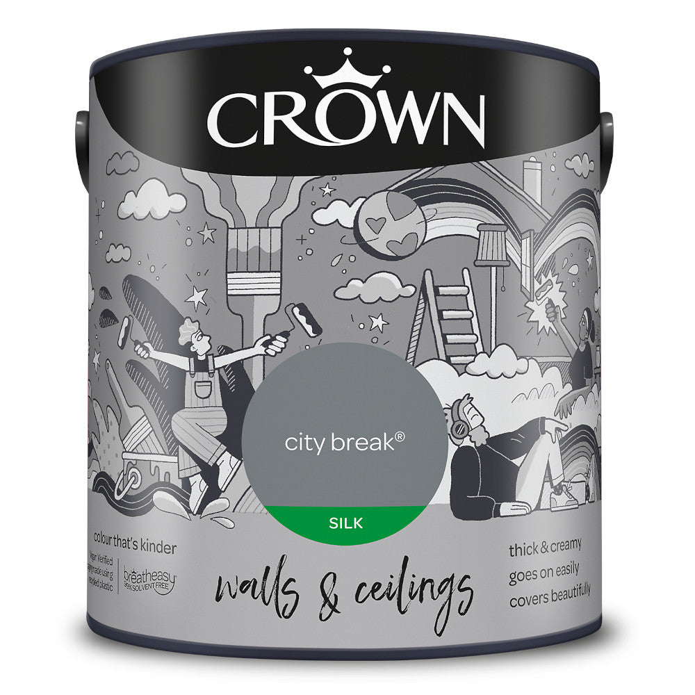 Crown Walls & Ceilings Emulsion City Break 2.5L Silk