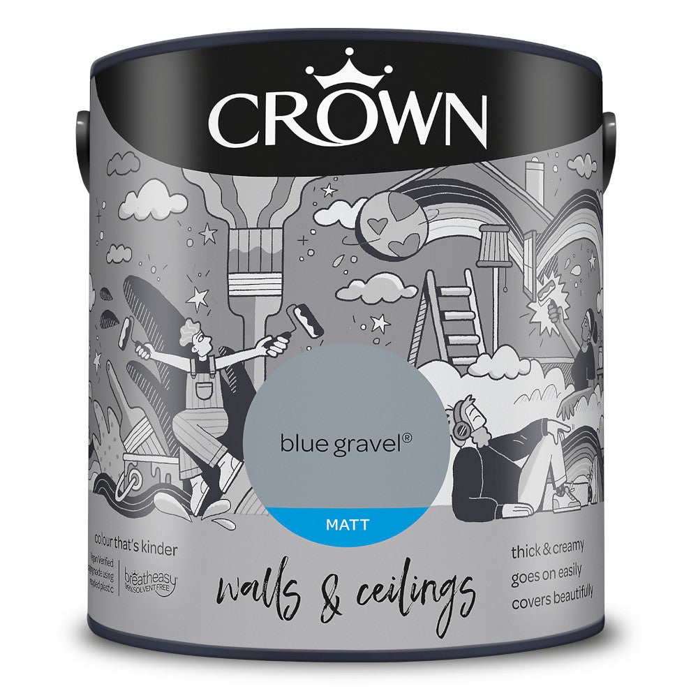 Crown Walls & Ceilings Emulsion Blue Gravel