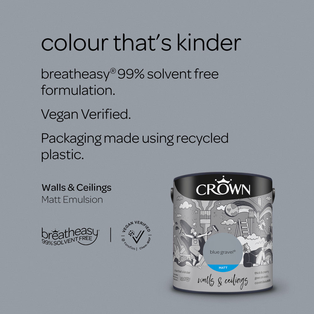 Crown Walls & Ceilings Emulsion Blue Gravel