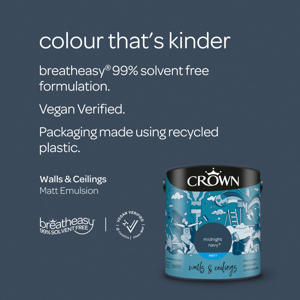 Crown Walls & Ceilings Emulsion Midnight Navy