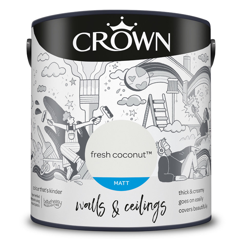 Crown Walls & Ceilings Emulsion Fresh Coconut