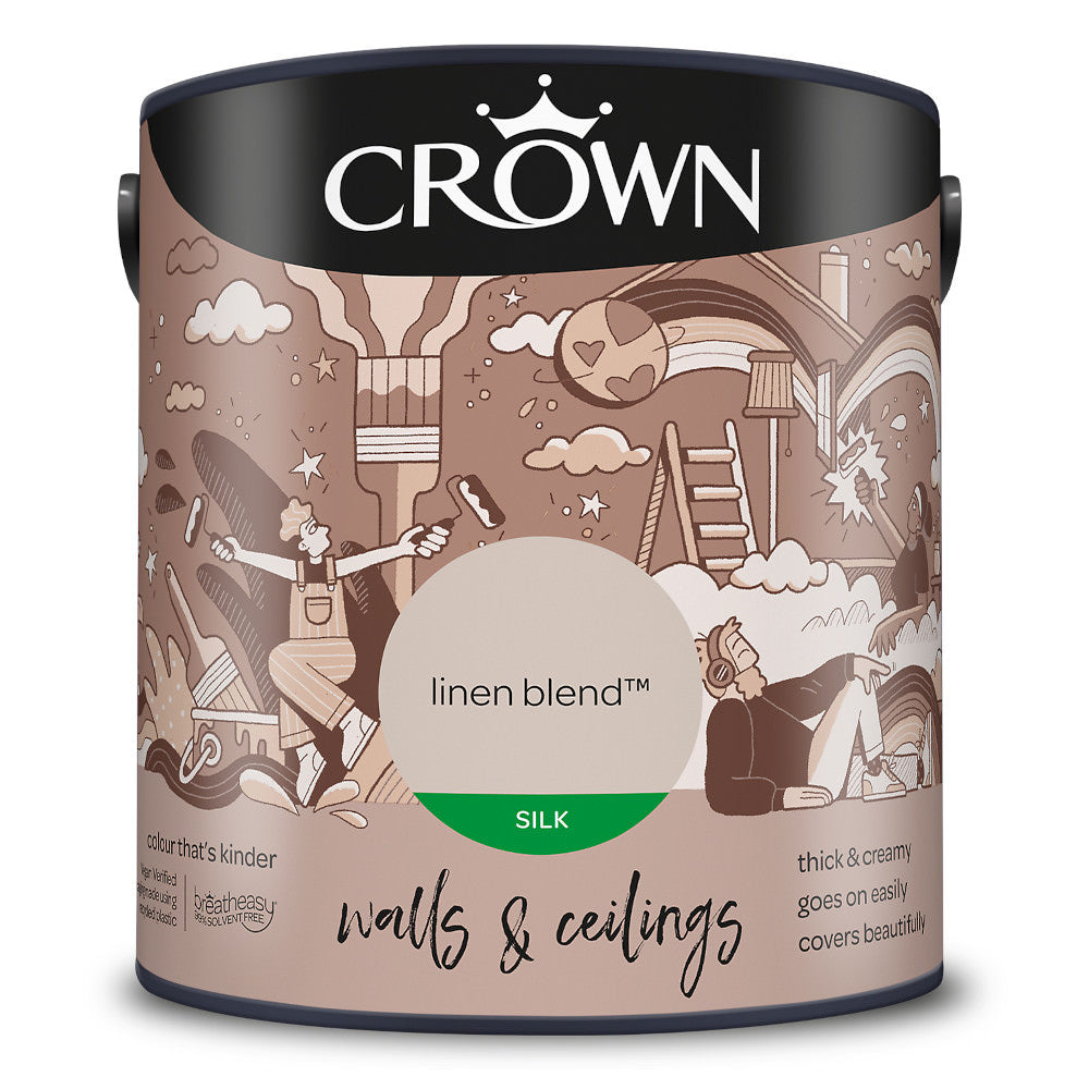 Crown Walls & Ceilings Emulsion Linen Blend 2.5L Silk
