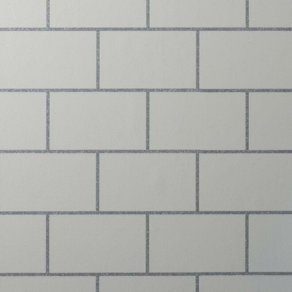 Fine Decor Wallpaper M1637 Metro 2021 Tile Grey/Silver