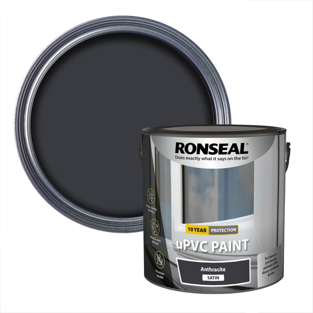 Ronseal UPVC Paint Anthracite Satin 750ml Satin