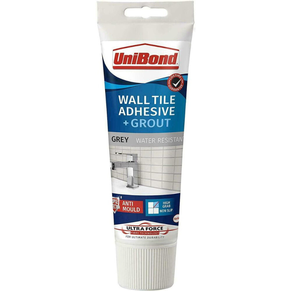 Unibond Walltile Adhesive & Grout Tube Grey