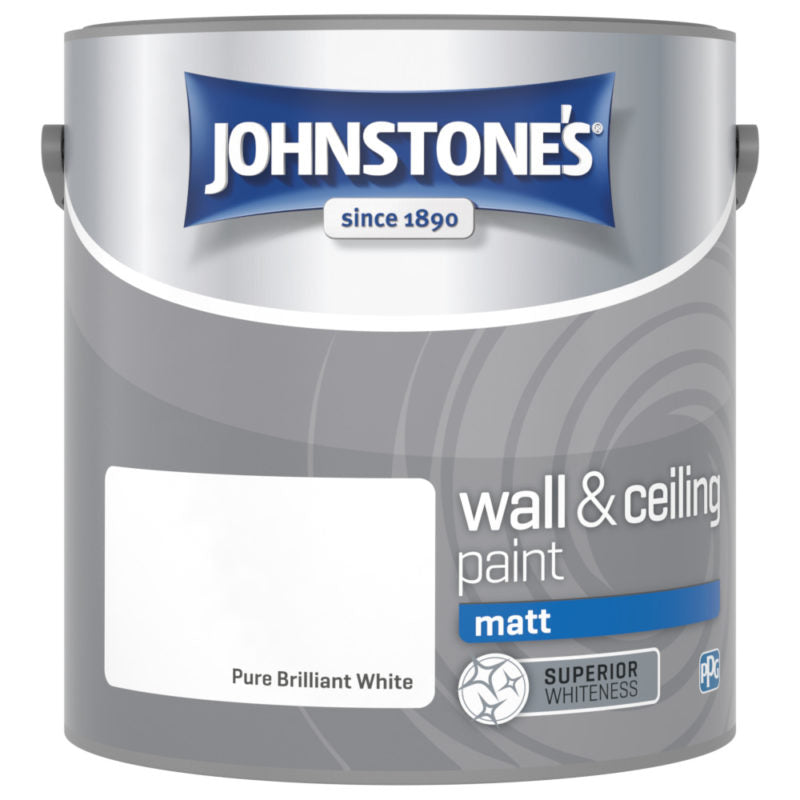 Johnstones Interior Emulsion Brilliant White 2.5L Matt
