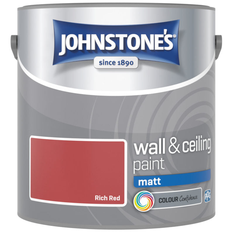 Johnstones Interior Emulsion Rich Red 2.5L Matt