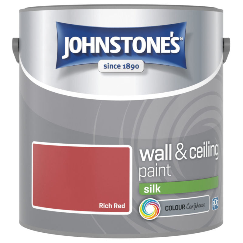 Johnstones Interior Emulsion Rich Red 2.5L Silk