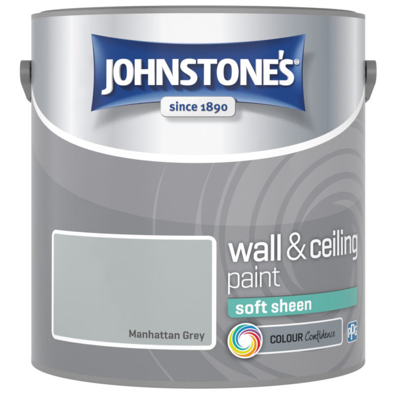 Johnstones Interior Emulsion Manhattan Grey 2.5L Soft Sheen