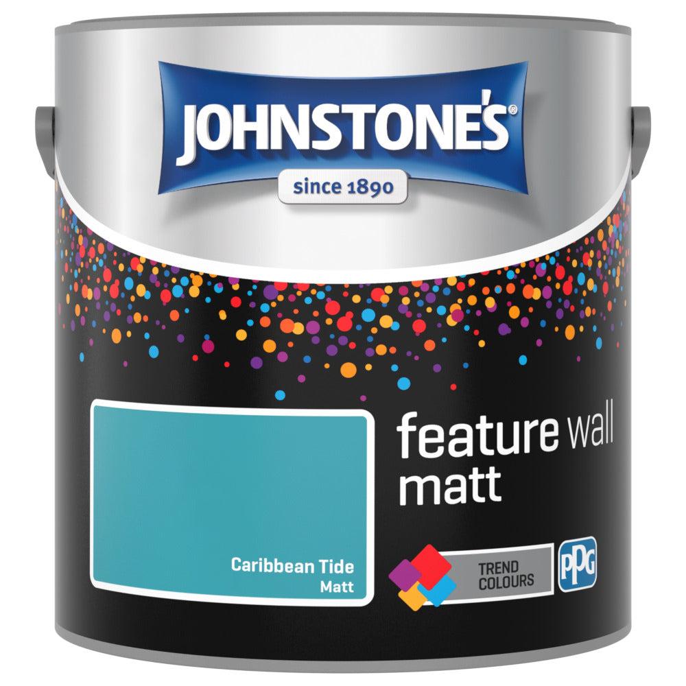 Johnstones Feature Wall Interior Emulsion Caribbean Tide 2.5L Matt