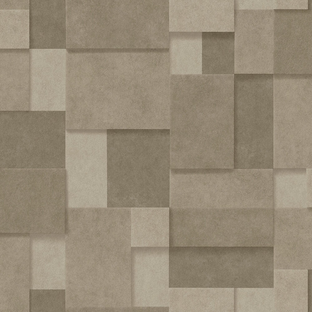 This image shows product Fine Decor Wallpaper FD25352 Architecture Metallic Squares Gold