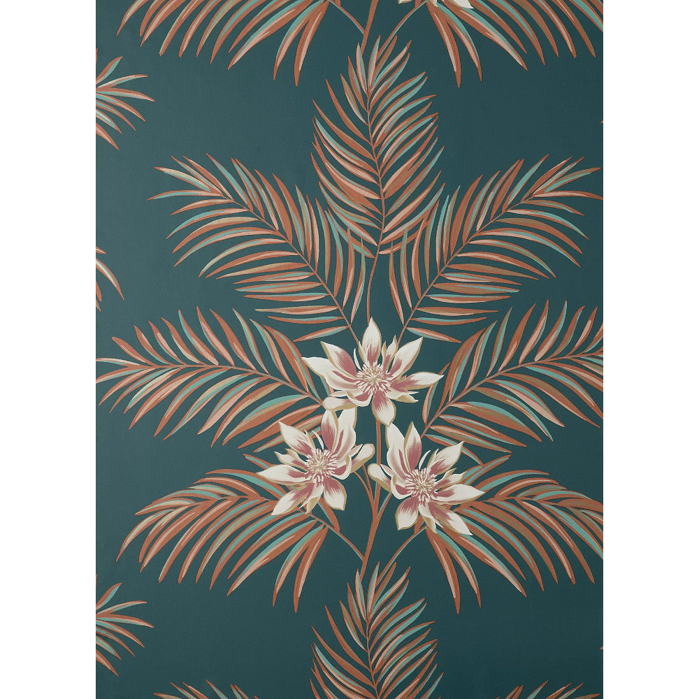 Fine Decor Wallpaper FD43280 Bali Tropical Floral Peacock