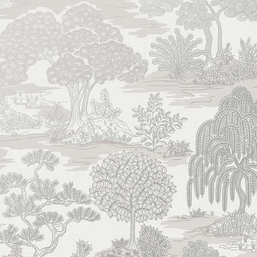 This image shows product Fine Decor Wallpaper FD43441 UK Zen Sidewall Silver
