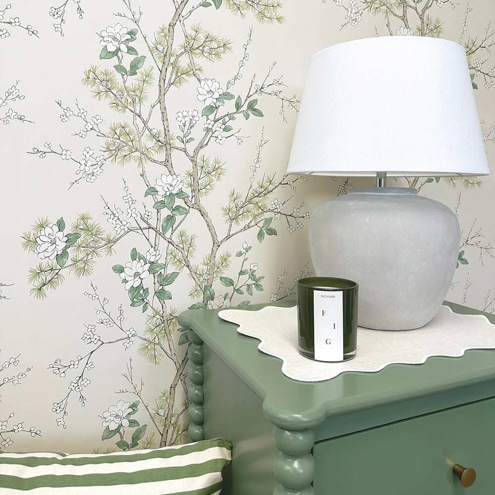 Belgravia Wallpaper 750 Bridget Sage & Cream