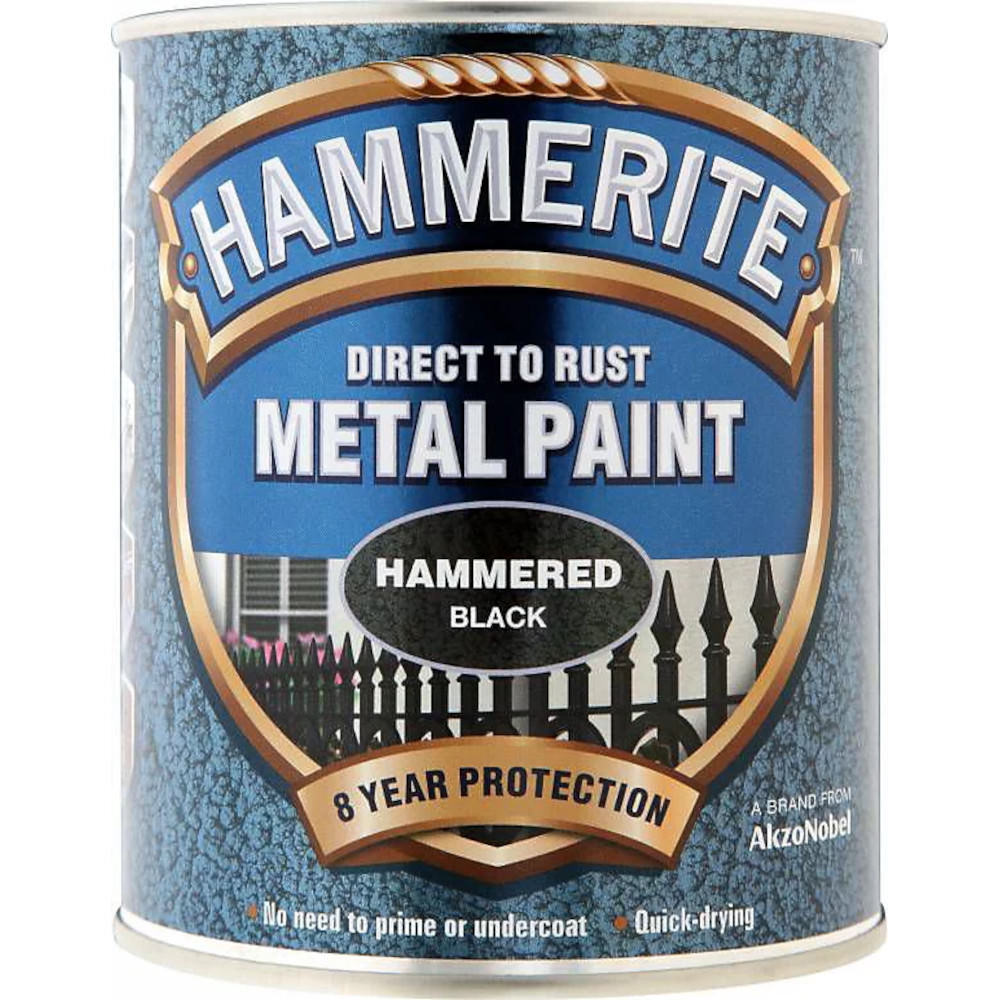 Hammerite Metal Paint Hammered Black 750ml