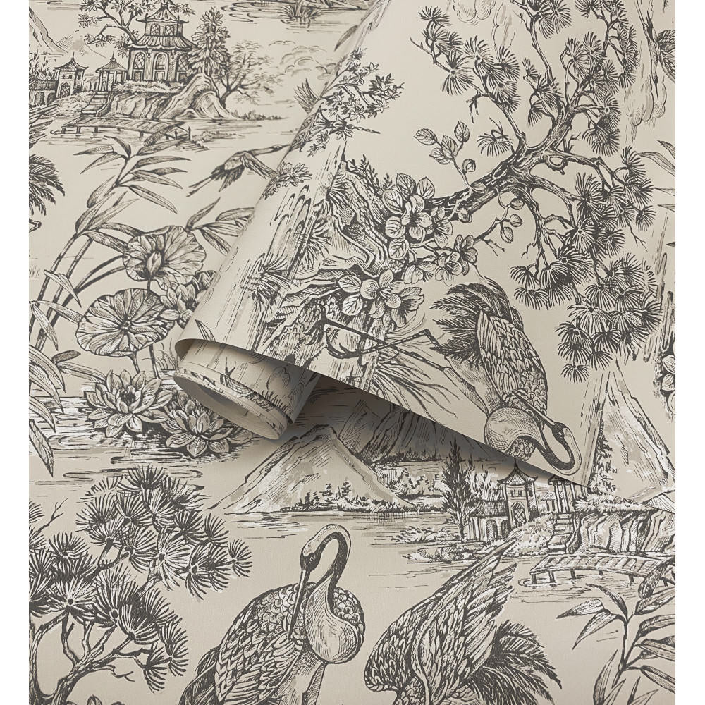 Holden Wallpaper 91703 Natoru Charcoal Cream