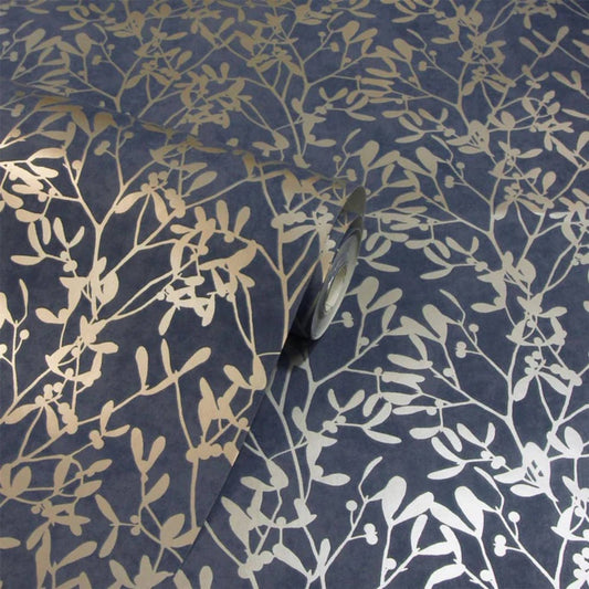Arthouse Wallpaper 871402 Botanica Leaf Navy