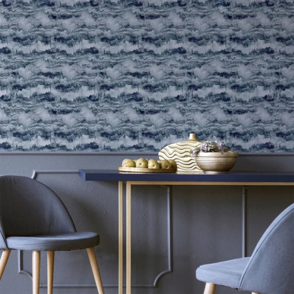 Arthouse Wallpaper 921606 Painted Canvas Navy