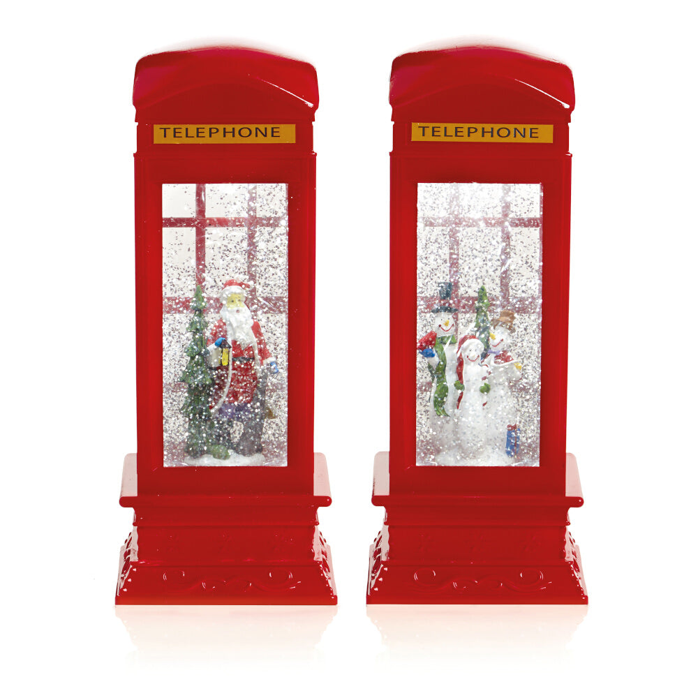 Lit Telephone Box Water Spinner