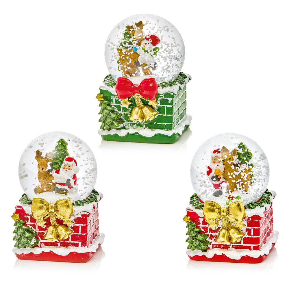 Chimney Water Globe Santa