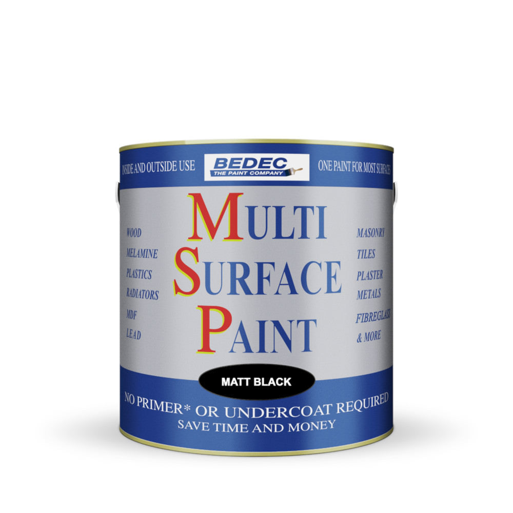 Bedec Multi Surface Paint Soft Black 750ml Matt