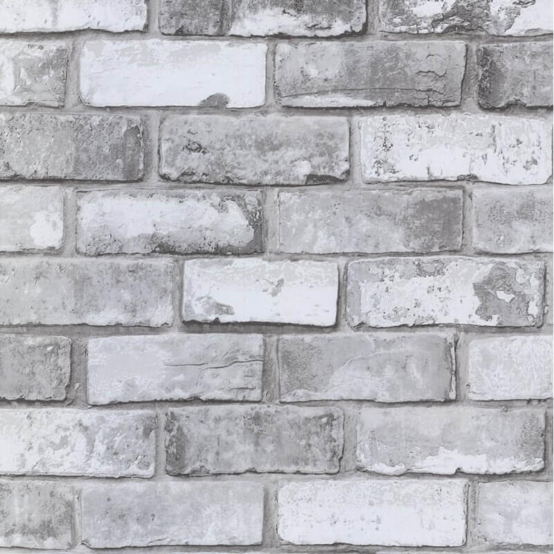 Debona Wallpaper White Brick Effect 6751