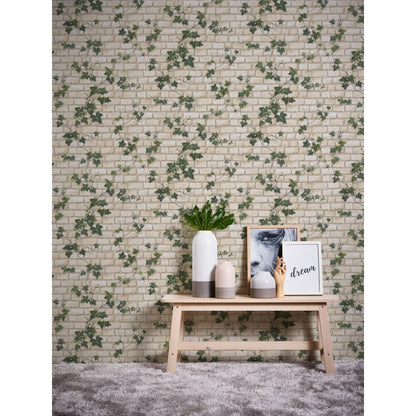 AS Creation Wallpaper 9804-34 Il Decoro Brick Ivy