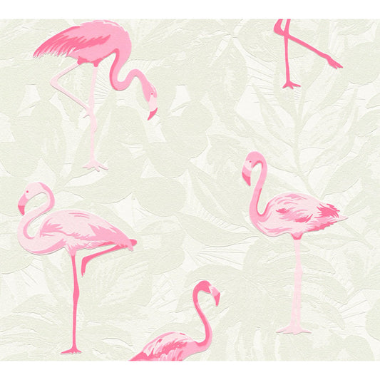 AS Creation Wallpaper 359801 Expanded Vinyl Flamingo's