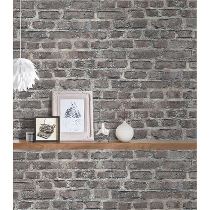 AS Creation Wallpaper 361393 Bude Brick Effect Solid Vinyl 