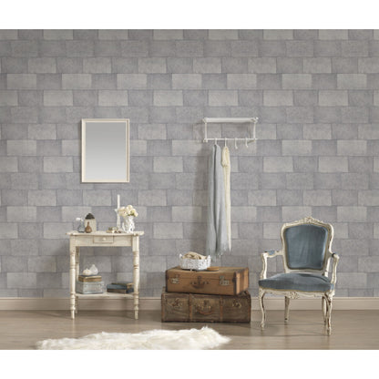 AS Creation Wallpaper 382011 Stone Effect Solid Vinyl 