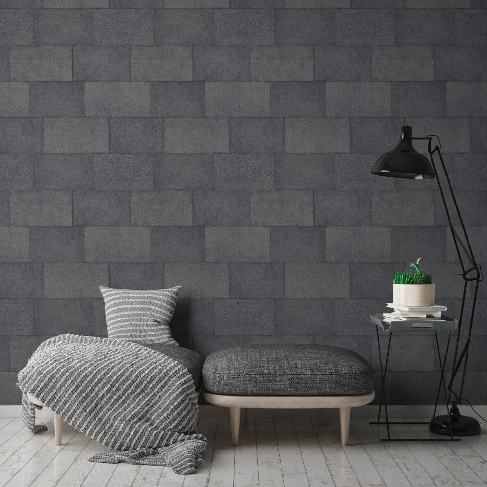 AS Creation Wallpaper 382016 Stone Effect Solid Vinyl 