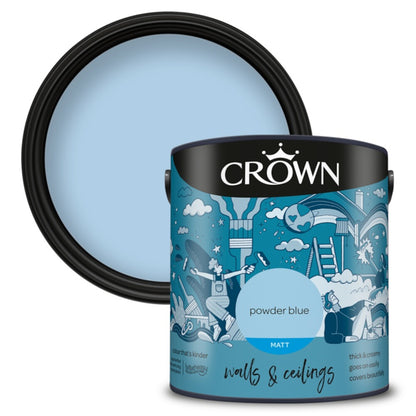 Crown Walls & Ceilings Emulsion Powder Blue