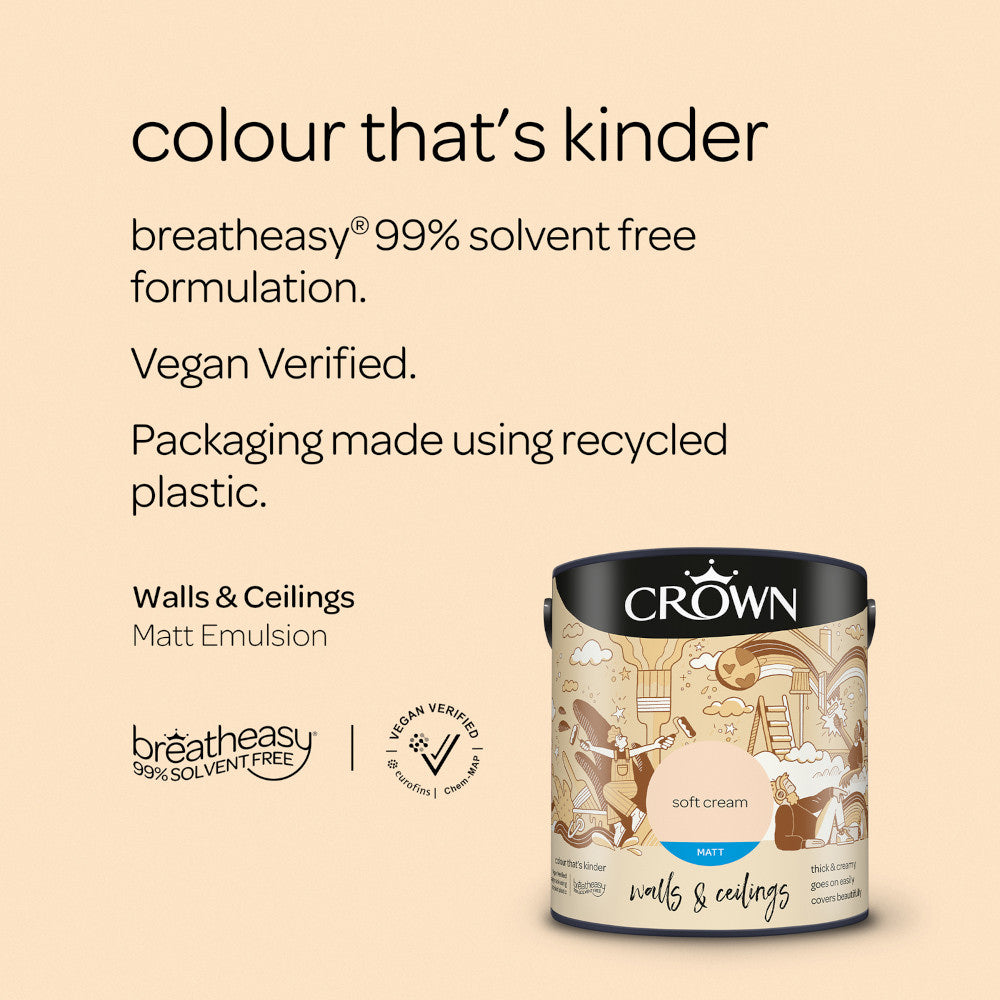 Crown Walls & Ceilings Emulsion Soft Cream 
