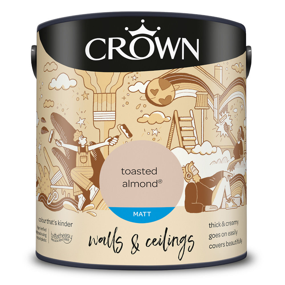 Crown Walls & Ceilings Emulsion Toasted Almond 