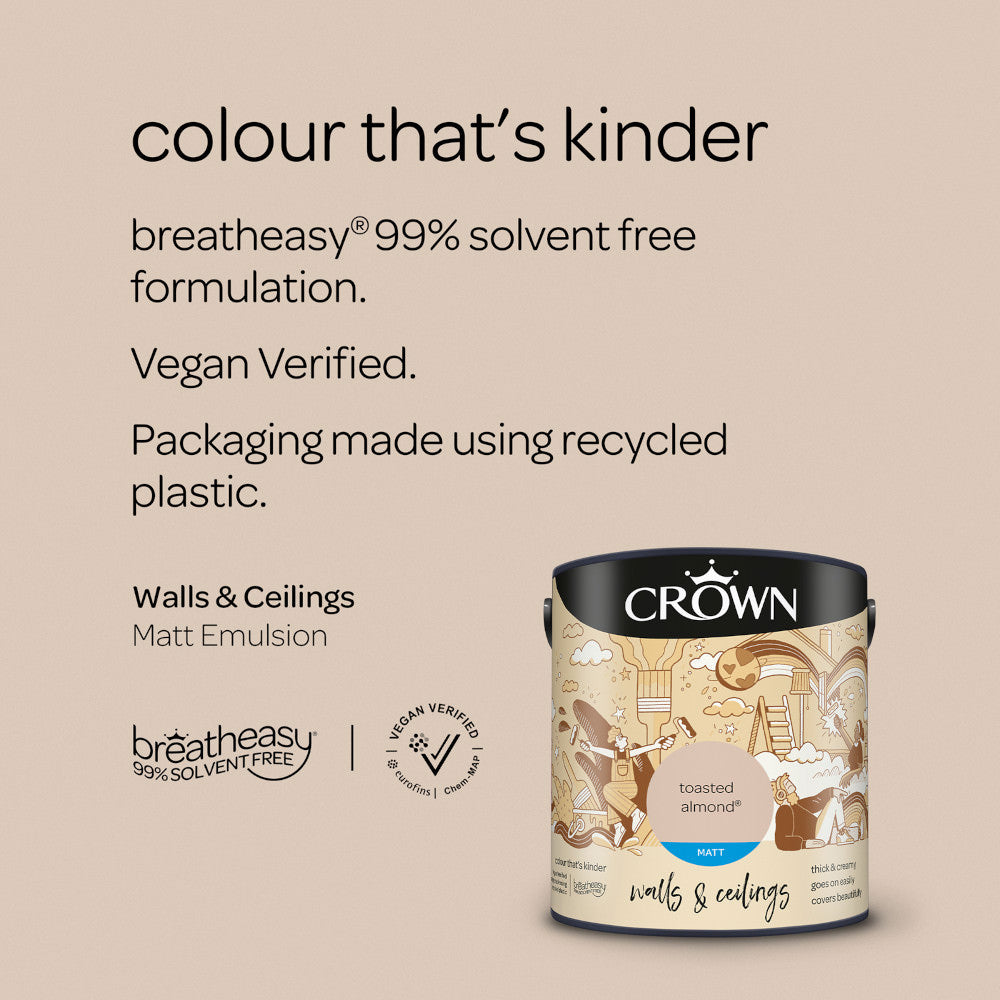 Crown Walls & Ceilings Emulsion Toasted Almond 