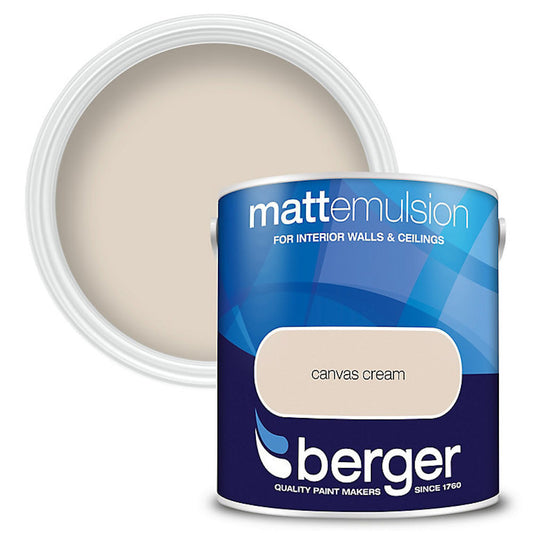 Berger Interior Emulsion Canvas Cream 2.5L Matt