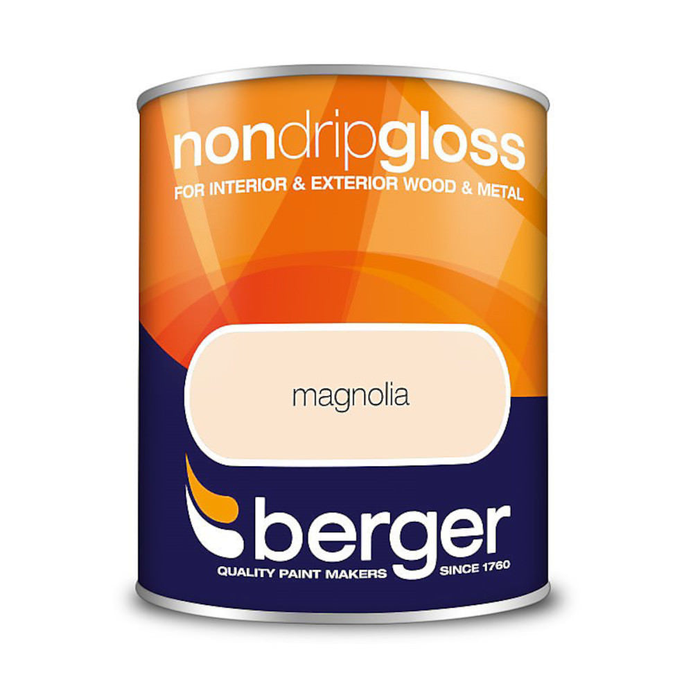 Berger Non Drip Gloss Magnolia 750ml Gloss