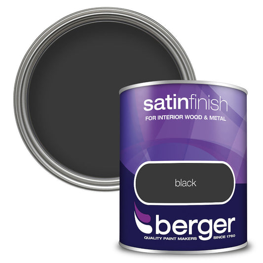 Berger Satin Sheen Black 750ml Satin