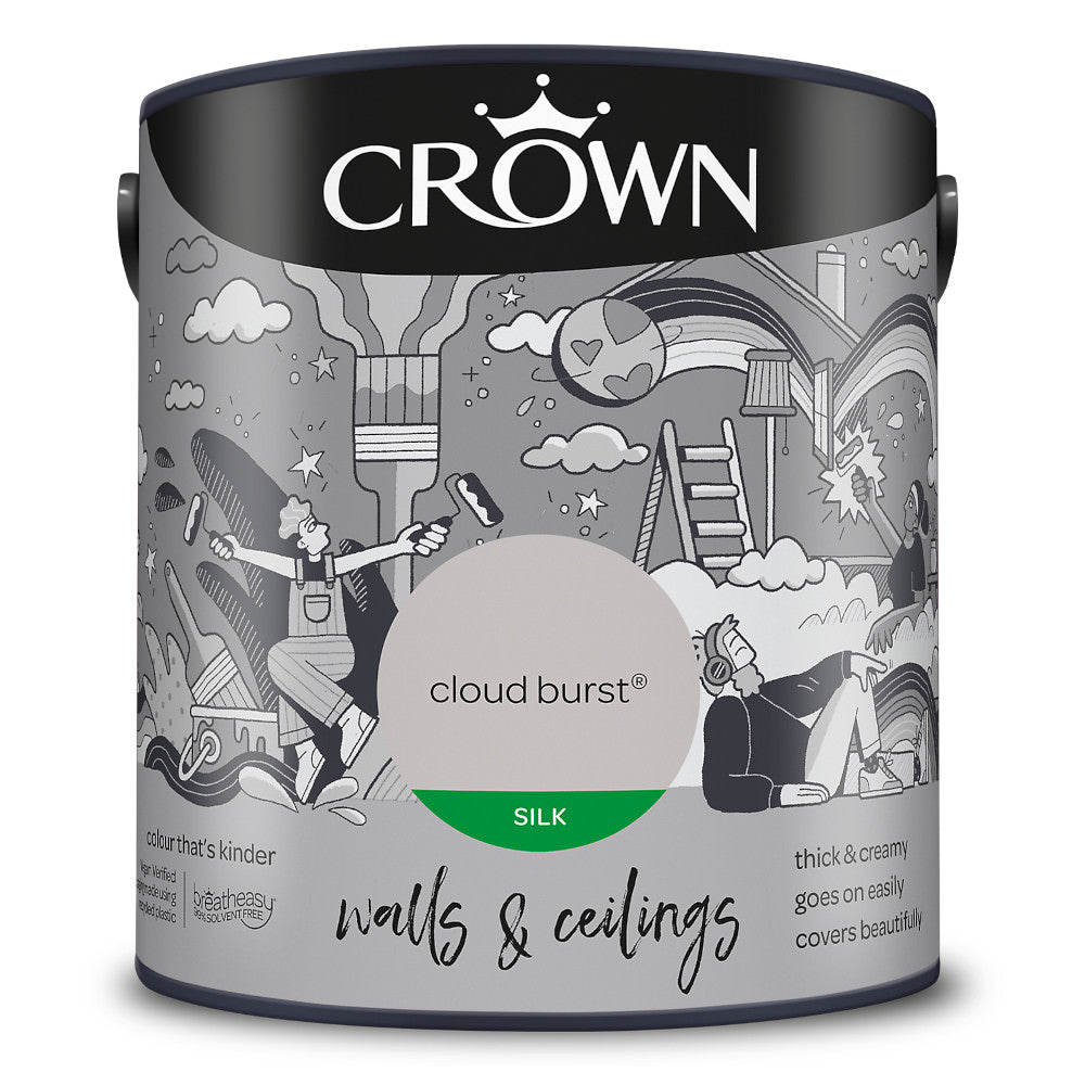 Crown Walls & Ceilings Emulsion Cloud Burst 2.5L Silk