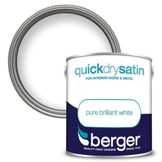 Berger Quick Dry Satin Brilliant White 2.5L White