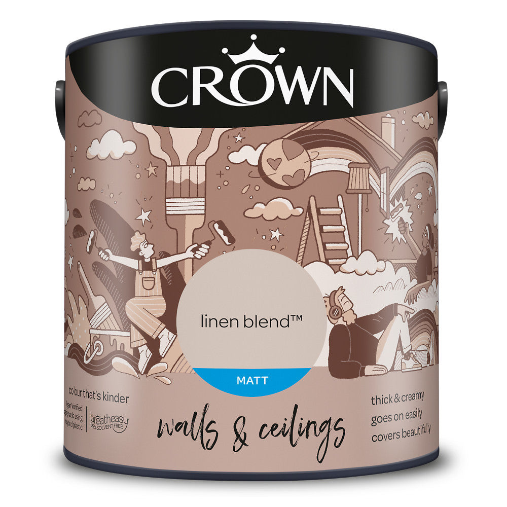 Crown Walls & Ceilings Emulsion Linen Blend 
