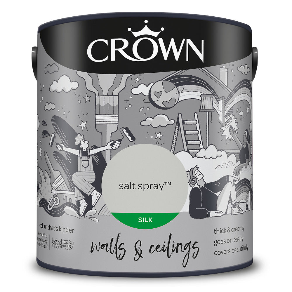 Crown Walls & Ceilings Emulsion Salt Spray 2.5L Silk