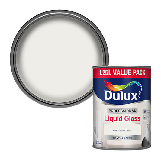 Dulux Professional Liquid Gloss Brilliant White 1.25L Gloss