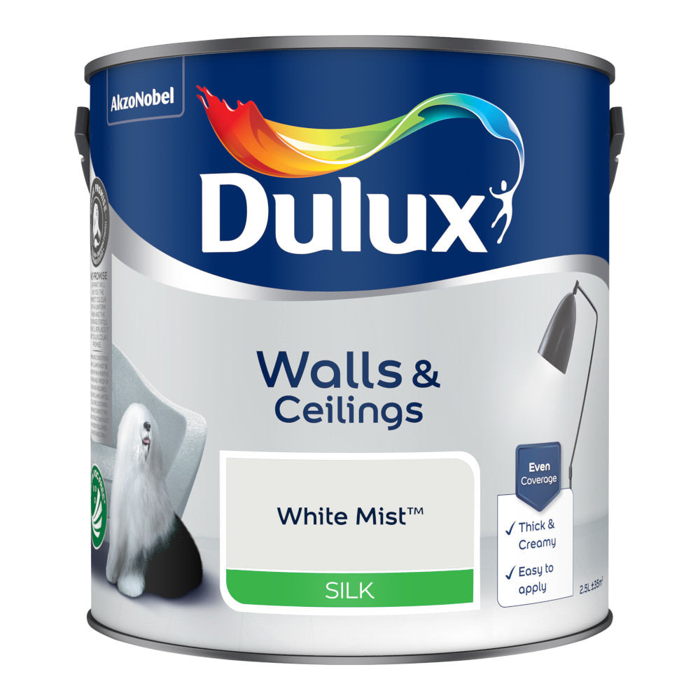 Dulux Emulsion Paint White Mist 2.5L Silk